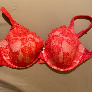 Victoria Secret Orange Lace Bra Size 38D